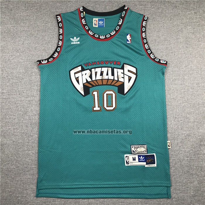 Camiseta Memphis Grizzlies Mike Bibby NO 10 Historic Retro Verde